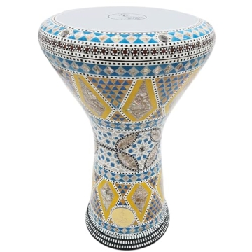 Gawharet El Fan Classic 17" Mother of Pearl Darbuka Drum - Percussion Gem