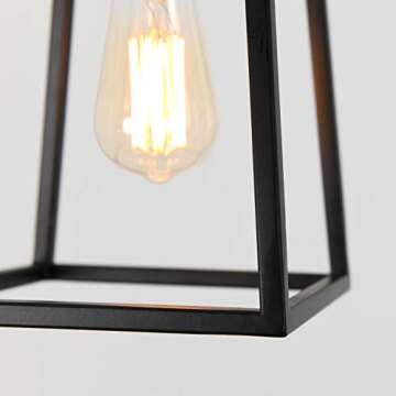 artika Carter 1-Light Modern Mid-Century - Farmhouse Pendant Light Fixture, Black and Gold Finish - Ideal for Kitchen Island Light - Bulb Not Included