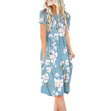 DB MOON Women's Casual Summer Dress with Pockets