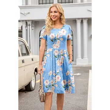 DB MOON Women's Casual Summer Dress with Pockets