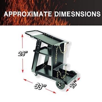 Hot Max Welding/Plasma Cutter Cart with Safety Chains