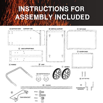 Hot Max Welding/Plasma Cutter Cart with Safety Chains