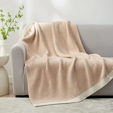 Snuggle Sac Heather Beige Throw Blanket for Cozy Comfort