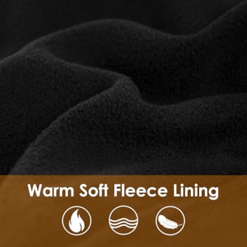 Balaclava Ski Mask Fleece Lining Windproof Warm Adjustable Thermal Winter Cold Weather Face Mask for Men Women Black