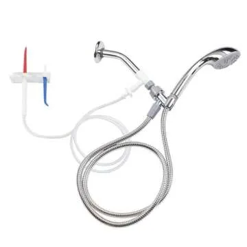 SHOWER FLOSS Water Dental Flosser - Convenient for Teeth, Attaches to Your Shower Head - Easy Installation, Adjustable Temperature & Pressure - Dentist Recommended
