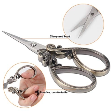 Hisuper 4.5" Craft Scissors with Leather Sheath for Sewing