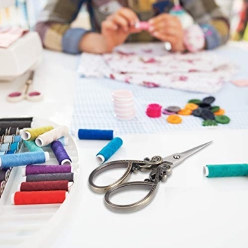 Hisuper 4.5" Craft Scissors with Leather Sheath for Sewing