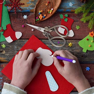 Hisuper 4.5" Craft Scissors with Leather Sheath for Sewing