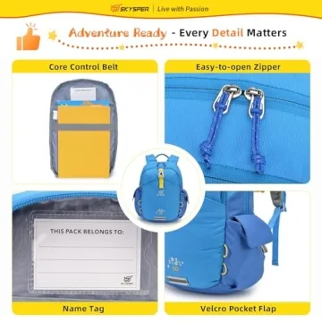 SKYSPER Kids Backpack 10L Toddler Daypack for Preschool