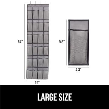 Gorilla Grip Over the Door Shoe Organizer with 24 Mesh Pockets