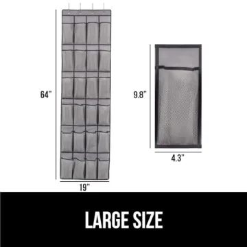 Gorilla Grip Over the Door Shoe Organizer with 24 Mesh Pockets