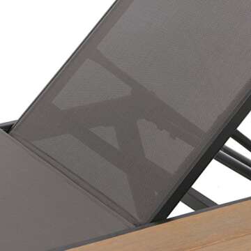 Christopher Knight Home John Outdoor Mesh and Aluminum Chaise Lounge with Side Table, Gray