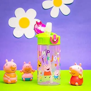 Zak Designs Peppa Pig Kids Water Bottle for School