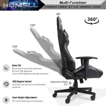 Ergonomic Homall Gaming Chair with Lumbar Support