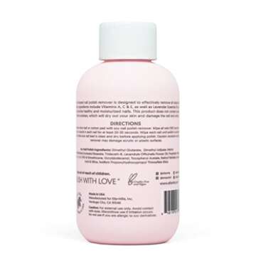 ella+mila Soy Nail Polish Remover Non-Acetone Nail Polish Remover - Non-Toxic Fingernail Polish Remover - Enriched with Lavender Essential Oil & Vitamins A,C & E (4 fl oz)