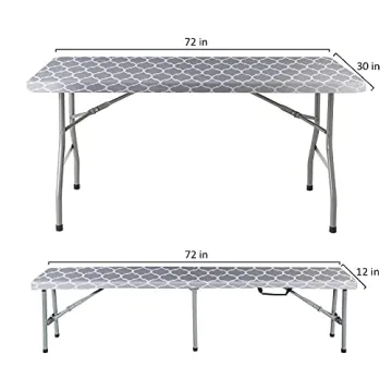 Stylish Durable 2024 Vinyl Picnic Table Cover Set