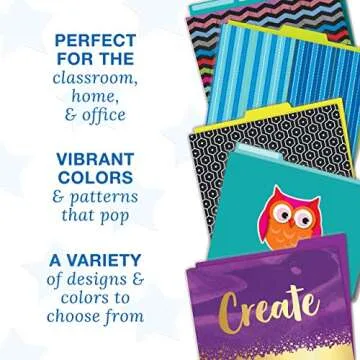 Carson Dellosa 6-Pack of Aim High File Folders, Paper Organizers With Pockets for Filing Cabinet, Desk Accessories for Classroom Organization and More, Teacher Must Haves, Office Supplies