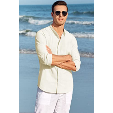 Makkrom Summer Linen Button Down Shirt for Men
