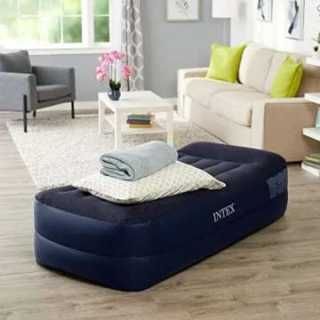Intex Dura-Beam Twin Airbed with Electric Pump and Pillow Rest