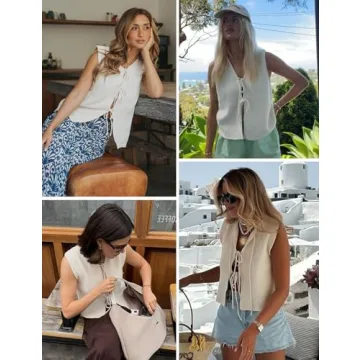 Wyeysyt Women's Crochet Vest - Versatile All-Season Fashion