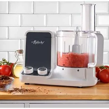 NutriChef Food Processor - 12 Cup Capacity with 6 Blades for Versatile Meal Prep
