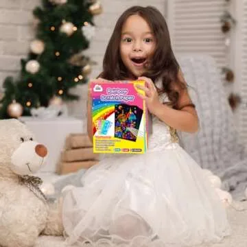 Rainbow Scratch Art Kit for Kids Ages 3-5 - Fun and Creative!
