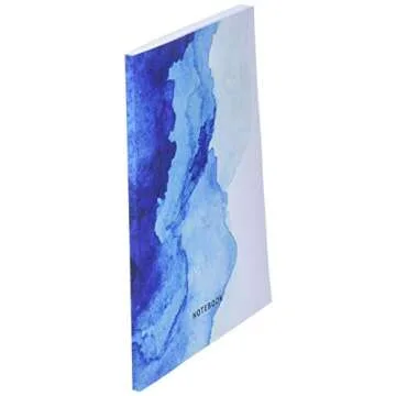 Notebook: Lined Notebook Journal - Blue Ocean Watercolor - 120 Pages - Large (8.5 x 11 inches)