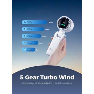 Diveblues Portable Handheld Turbo Fan for Ultimate Cooling