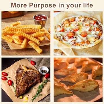 Hovico 130PCS Parchment Paper Baking Sheets, 9x13 Inch, Precut Non-Stick Parchment Sheets for Baking, Grilling, Air Fryer, Steaming, and More (Unbleached) - Perfect for BBQ, Picnic, Festival, Bread