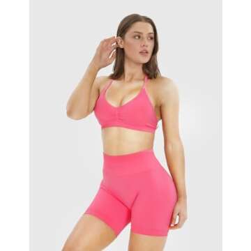 NEWVISISTER NVS Sports Bras for Women Open Back Halter Bra Adjustable Straps Padded Seamless Workout...