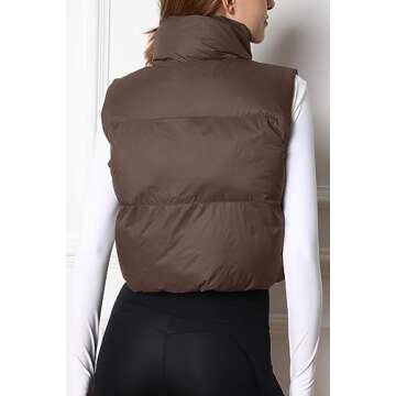 AUTOMET Womens Cropped Puffer Vest Winter Lightweight Sleeveless Warm Outerwear Vests Padded Gilet Jackets Coats Winter Fashion 2023