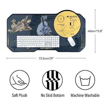 BelugaDesign Space Desk Pad - Galaxy Inspired Mouse Pad