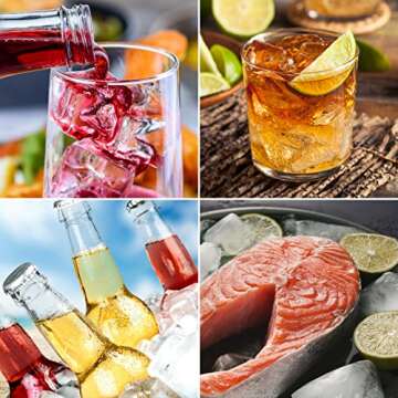 Ozera 2 Pack Silicone Ice Cube Tray, Ice Cube Trays for Freezer, Easy Release Silicone Ice Cube Mold...