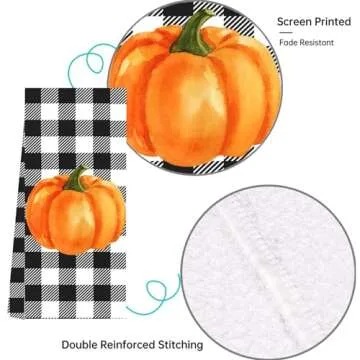 LXOMILL Fall Kitchen Towels - Pumpkin Dish Towels Set of 2