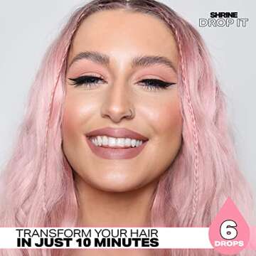 Shrine Drop It Temporary Hair Color - Mix Dye With Conditioner - Create Unique Shades - Semi-Permane...
