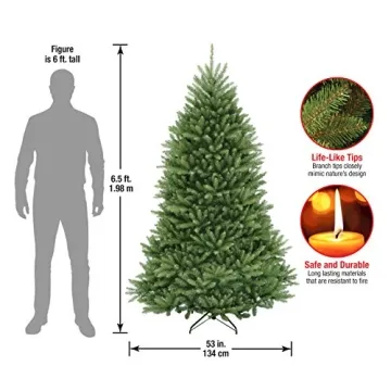 Dunhill Fir Artificial Christmas Tree - 6.5 Feet with Stand