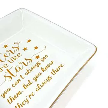 KLYJI Sisters Gifts Jewelry Dish - Stars Friendship Gift