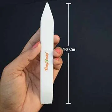 CrafTreat Teflon Bone Folder and Scoring Tool - Large Bone Folder - Paper Scorer for Paper Crafting, Bookbinding, Scrapbooking - Leather Burnishing Tool - Smooth, Ergonomic Tools (Large 1 pc)