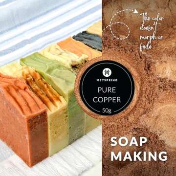 MEYSPRING Pure Copper Mica Powder for Resin Art