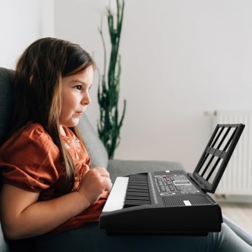 61 keys keyboard piano, Electronic Digital Piano with Built-In Speaker Microphone, Sheet Stand and Power Supply, Portable piano Keyboard Gift Teaching for Beginners