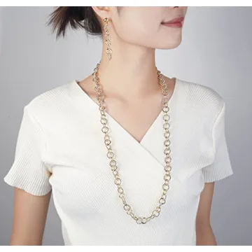 Elegant 2 Tone Twisted Wire Necklace for Women