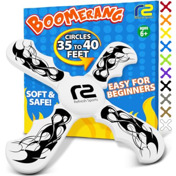 Boomerang for Kids - It Really Does Fly Back - Fun & Easy to Use Toy Gifts for Boys & Girls - Soft F...