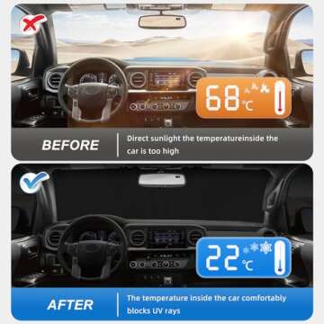 Nissan Rogue Custom Fit Windshield Sun Shade - Blocks UV Rays