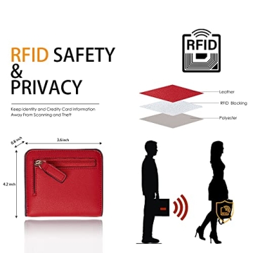 Toughergun Women's RFID Blocking Leather Wallet Perfect for Travel