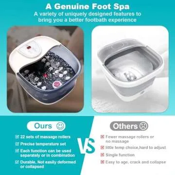 Foot Spa with Heat & Vibration for Complete Relaxation