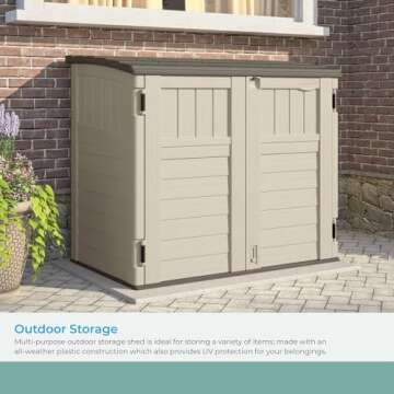 Suncast 34 Cu Ft Outdoor Storage Shed for All Your Needs