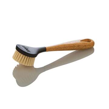 Lodge Seasoned Cast Iron Skillet with Scrub Brush- 10.25 inches Cast Iron Frying Pan With 10 inch Bristle Brush