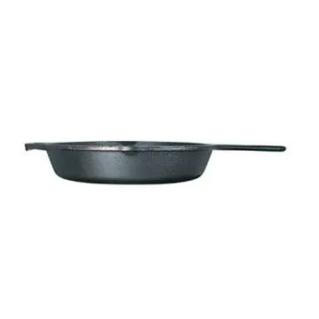 Lodge Seasoned Cast Iron Skillet with Scrub Brush- 10.25 inches Cast Iron Frying Pan With 10 inch Bristle Brush