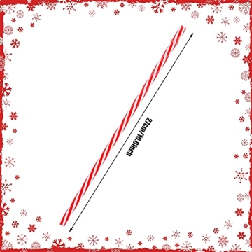 Reusable Red Striped Straws for Christmas Parties and More
