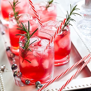 Reusable Red Striped Straws for Christmas Parties and More